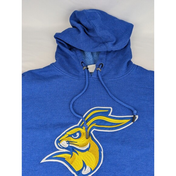 L South Dakota State University Jackrabbits Blue Sweater SDSU Jacks Bunny Hoodie - Picture 2 of 7